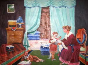 Уральская клеенка. Неизвестный автор. 1950-е. Из частной коллекции
